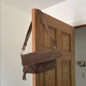 Parker Clay Makeda Suede Crossbody with Adjustable Strap